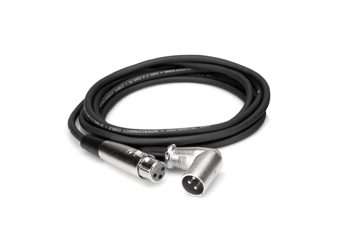 Hosa XRR-125 25' XLRF To Right-Angle XLRM Cable