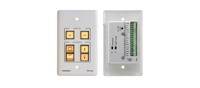 Kramer RC-62(B) 6-Button Room Controller With Printed Group Labels