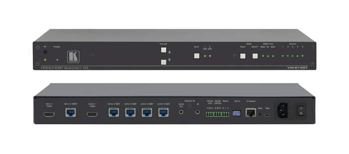 Kramer VM214DT HDMI And Extended–Reach HDBaseT With Ethernet, RS–232