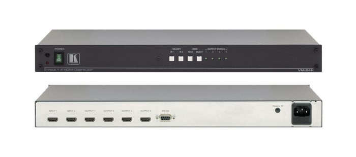 Kramer VM-24H/VM-24HDMI/110V 2x 1:4 HDMI Distribution Amplifier