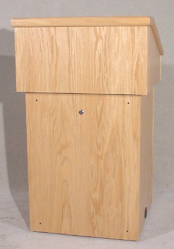 Soundcraft Systems LT3-SOUNDCRAFT Lectern W/Casters Natural Oak