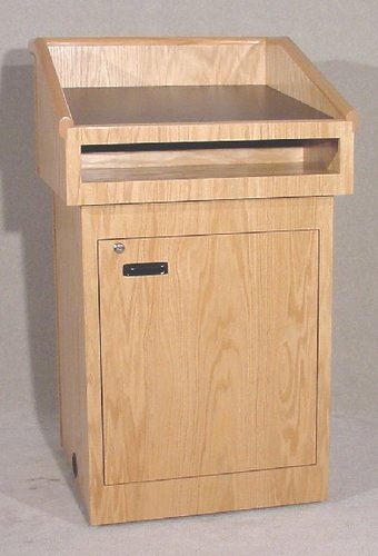 Soundcraft Systems LT3-SOUNDCRAFT Lectern W/Casters Natural Oak