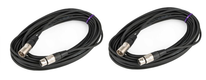 Cable Up DMX-XX350-TWO-K DMX 3-Pin Lighting Cable Bundle (2) Pack Of DMX-XX3-50 DMX Cables