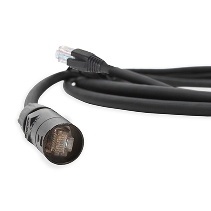Pro Co DURASHIELD-250NB45-R 250' CAT6A Shielded Cable With EtherCON To RJ45 Connectors,