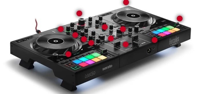 Hercules DJ AMS-DJC-INPULSE-500 2-Deck USB DJ Controller For Serato DJ And DJUCED
