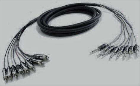 Pro Co MT8QR-10 10' 8-Channel 1/4" TS To RCA Patch Snake