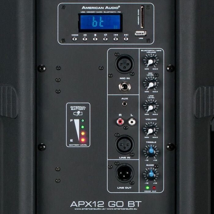 ADJ APX12 GO BT 12" Battery Powered 200W 2-Way Active Loudspeaker