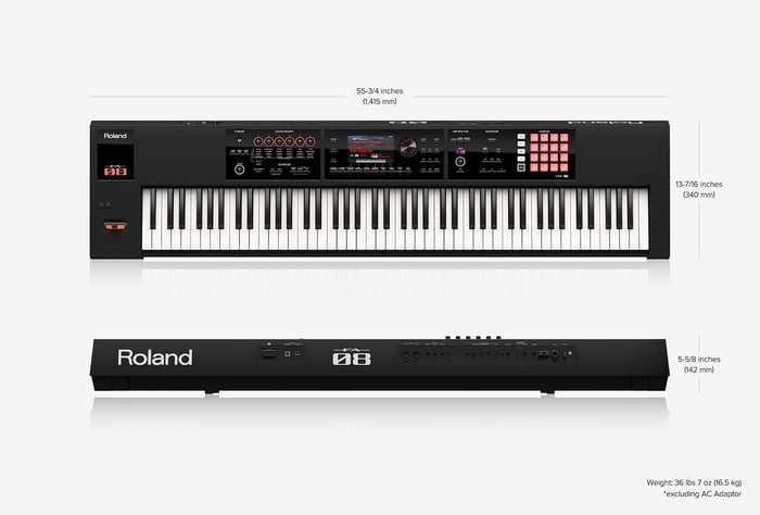 Roland FA-08 Music Worksation 88-Key Weighted Music WorkStation