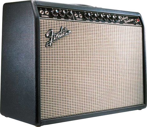 Fender DELUXE REVERB '65 Reissue Vintage '65 Deluxe Reverb Reissue, Guitar Combo, 1 x 12" Jensen Speaker, 22W, 8 ohms, Black Textured Vinyl Covering DELUXE-REVERB-65-RI