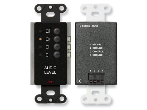 RDL DB-RLC3 Remote Level Controller, Preset Levels, Black