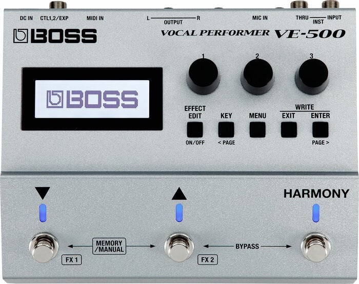Boss VE-500 Vocal Performer 32-bit Multi-FX, Looper, And Vocal Harmonizer Pedal