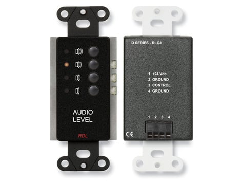RDL DS-RLC3 Remote Level Controller, Preset Levels, Stainless Steel