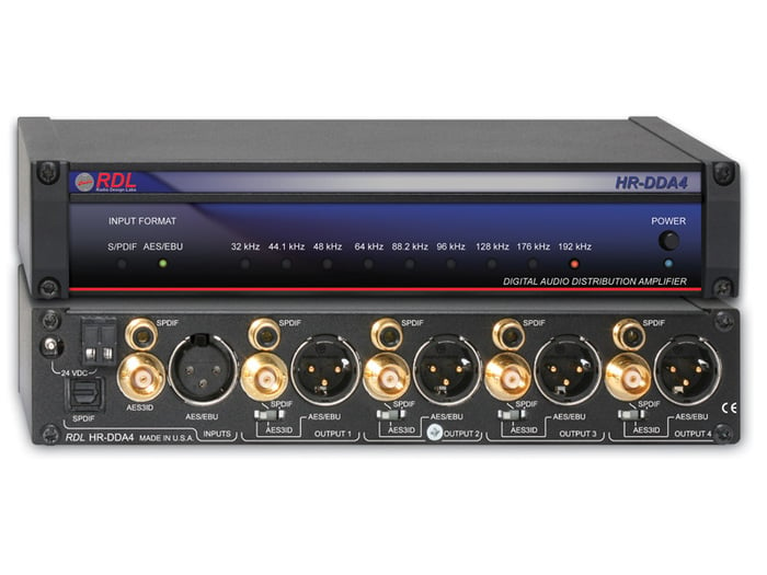 RDL HRDDA4 D To A Converter, 24/192, AES/EBU And S/PDIF