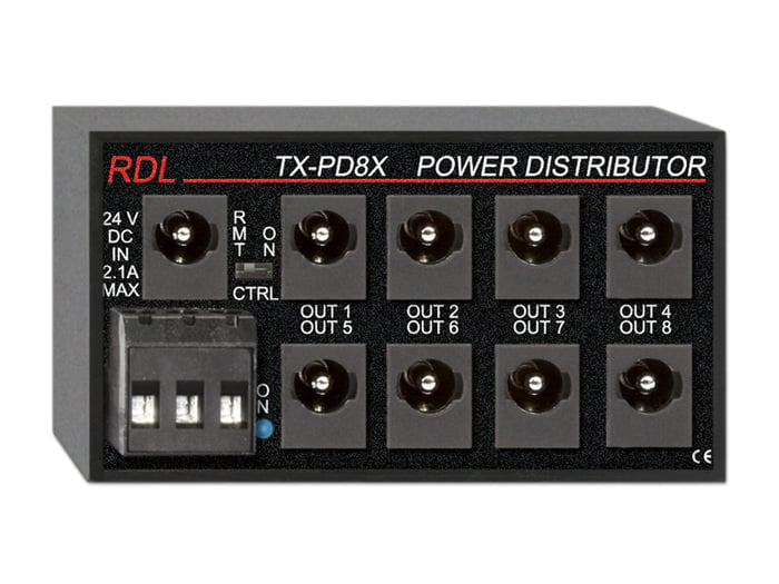 RDL TX-PD8X 24Vdc Switching Power Supply Distributor, 1x8