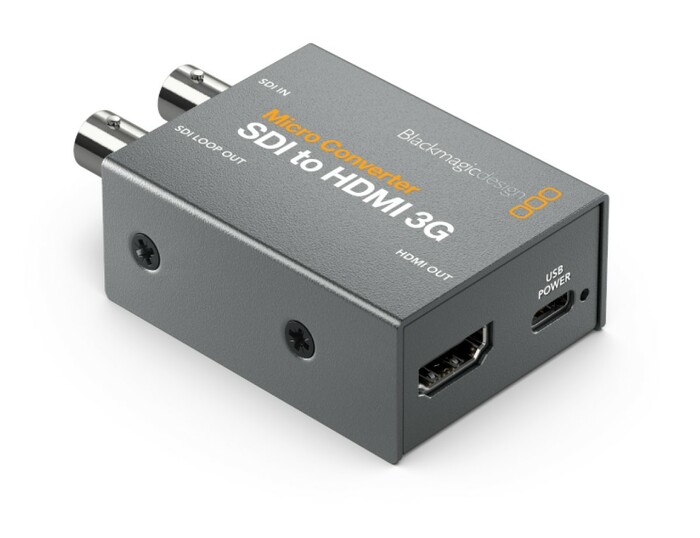 Blackmagic Design Micro Converter SDI to HDMI 3G 1x SD/HD/3G-SDI Input And 1x Loop Output To 1x HDMI Out Converter
