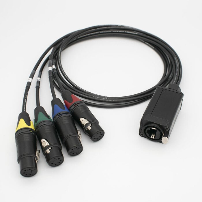 Caldwell Bennett SH5-4F DMX To CAT5 Shuttle Snake (4) DMX Lines With 5-Pin Female XLR Connectors