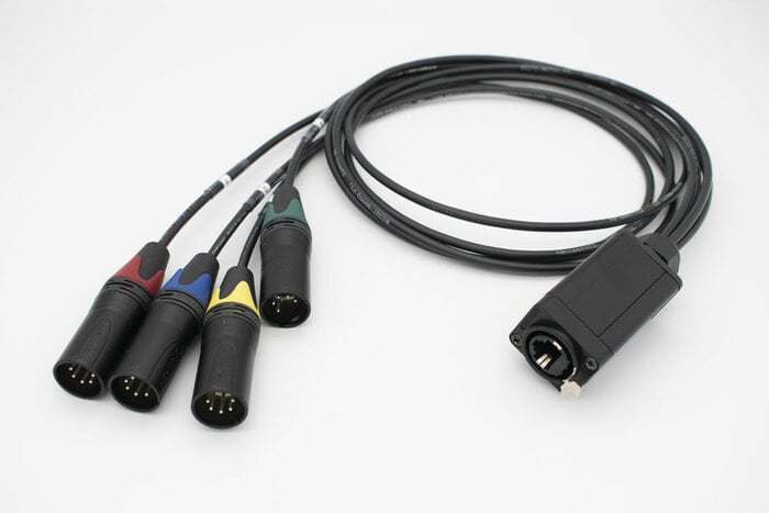 Caldwell Bennett SH5-4M DMX To CAT5 Shuttle Snake (4) DMX Lines With 5-Pin Male XLR Connectors