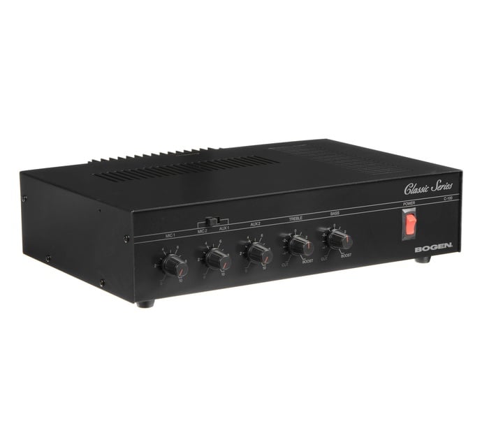 Bogen C100 Public Address Mixer Amplifier, 4x100W, 70V
