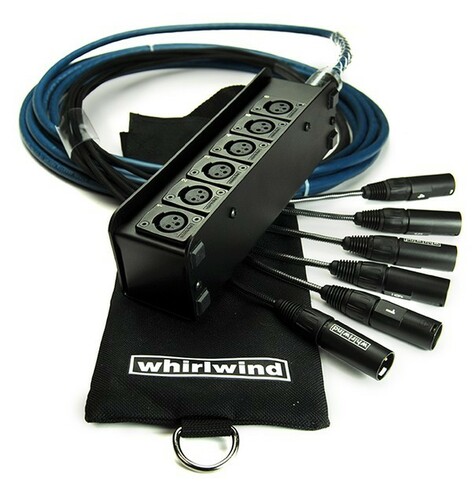 Whirlwind ME-6-M-NR-050 50' Mini 6 Elite 6-Channel XLR Snake With No Returns