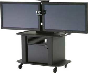 ClearOne 911-300-110 Titan Dual Plasma Cart, Metal 911-300-110