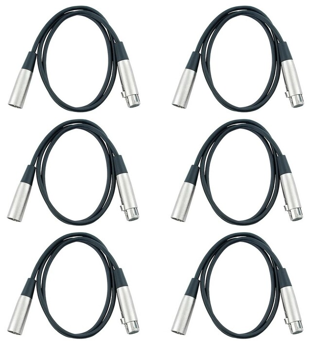 Cable Up DMX-XX525-SIX-K Cable, DMX 5pM-5pF 25ft 6-Pack