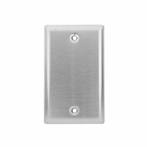 Lowell S1 Wall Plate-Stainless Steel, 1-gang, Blank
