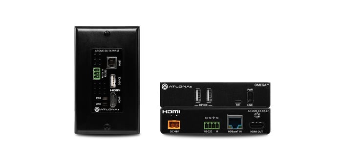 Atlona Technologies AT-OME-EX-WP-KIT-LT 4K/UHD HDMI/USB-over-HDBaseT Lite Extender Kit, 70m