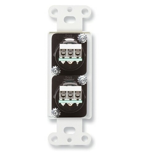 RDL DS-XLR2 XLR 3-pin Female And 3-pin Male On D Plate, Terminal Block, Stainless Steel