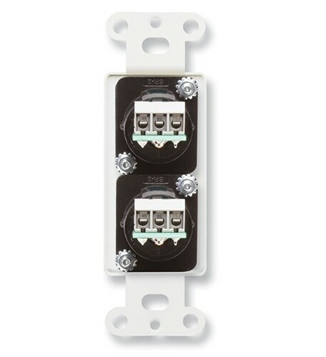 RDL DS-XLR2M Dual XLR 3-pin Male Jacks On D Plate, Terminal Block, Stainless Steel