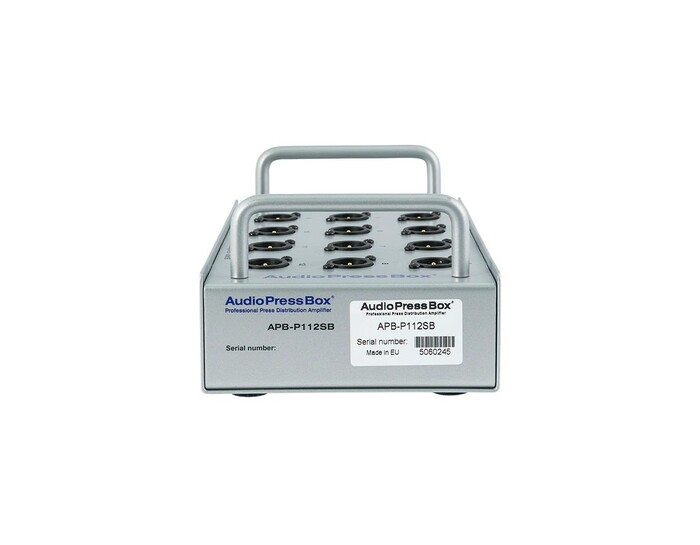 Audio Press Box APB-P112-SB Passive Portable Pressbox, 1 Line In, 12 MIC Out, Link
