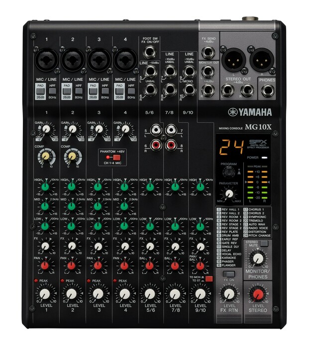 Yamaha MG10X-CV 10 Input Stereo Mixer With Effects