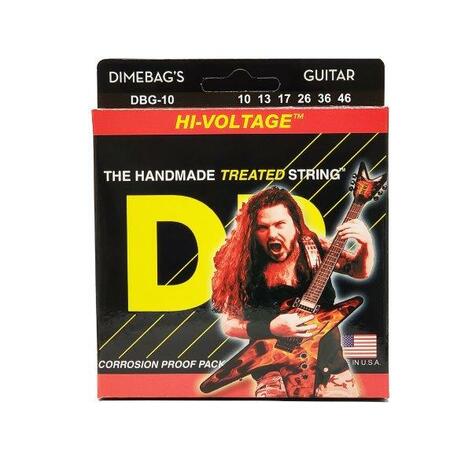 DR Strings DBG-10 Dimebag Darrell Nickel Plated Electric Guitar Strings, Medium 10-46