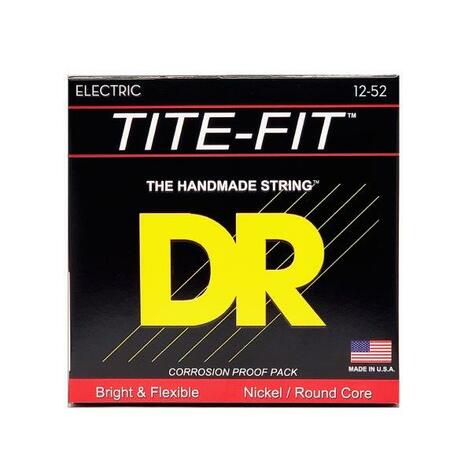 DR Strings JZ-12 Tite Fit Nickel Plated Electric Guitar Strings, Extra Heavy 12-52