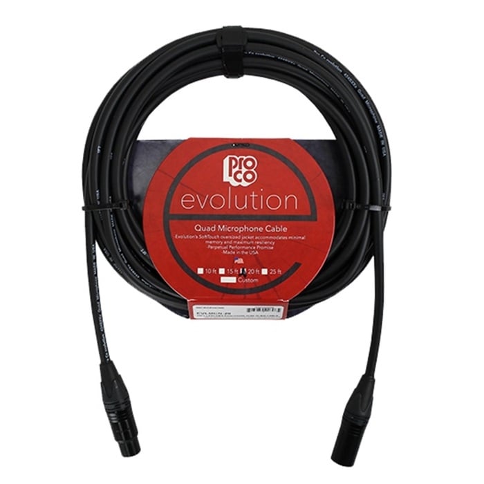 Pro Co EVLMCN-50 50' Evolution Series XLRF To XLRM Microphone Cable
