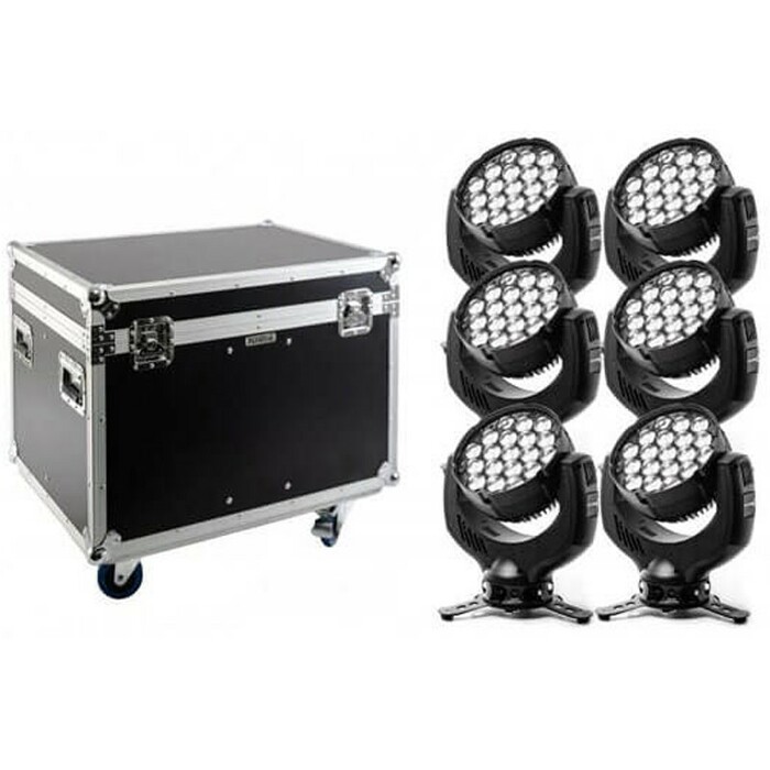 German Light Products SET 354 (4) Impression X4 RGBW With (4) Half-Coupler And Stacking Case