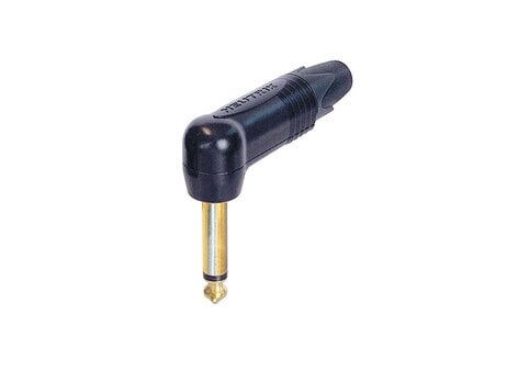 Neutrik NP2RX-B 1/4", Right Angle, Black & Gold NP2RX-B