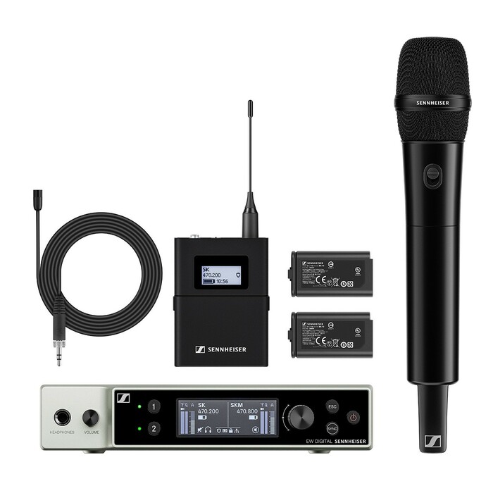 Sennheiser EW-DX-MKE2/835-S Evolution Wireless Digital Handheld And BodyPack System W/ E835 And MKE2 Lav