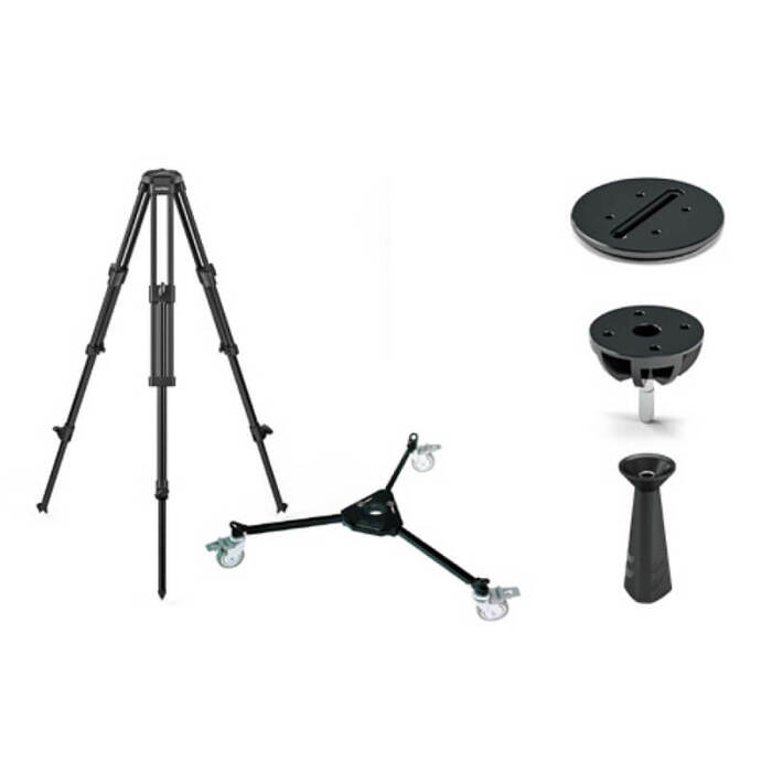 Sachtler S2036-0007 PTZ Plate With Aluminum Tripod And Dolly DV 75