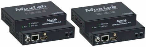MuxLab MUX-500451-POE HDMI Extender Kit, PoE/HDBT/UHD-4K
