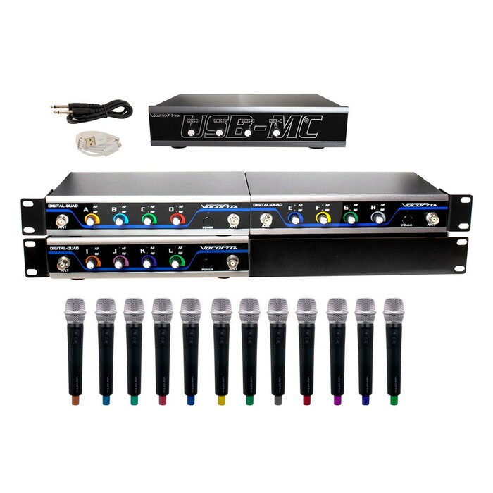 VocoPro USB-ACAPELLA-12 12 Channel Wireless Microphone And USB Interface Package
