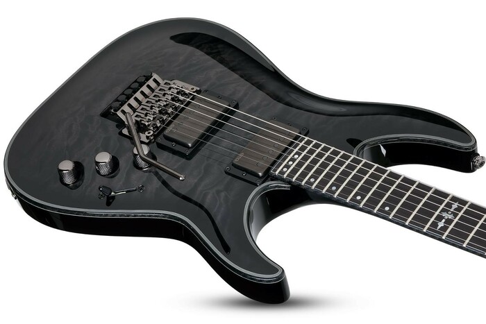 Schecter HELLRAISER-HH-C1-FR Hellraiser Hybrid C-1 FR Trans Black Burst Electric Guitar With Floyd Rose Bridge