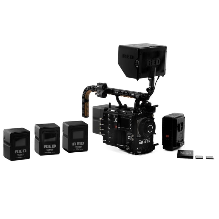 RED Digital Cinema V-RAPTOR XL 8K S35 Production Pack (V-Lock) Large-Scale Production Camera And Accessories Bundle, V-Lock