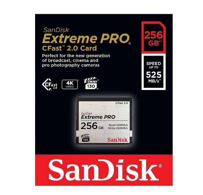 SanDisk SDCFSP256GA46D SANDISK EXTREME PRO CFAST 2.0, 256GB