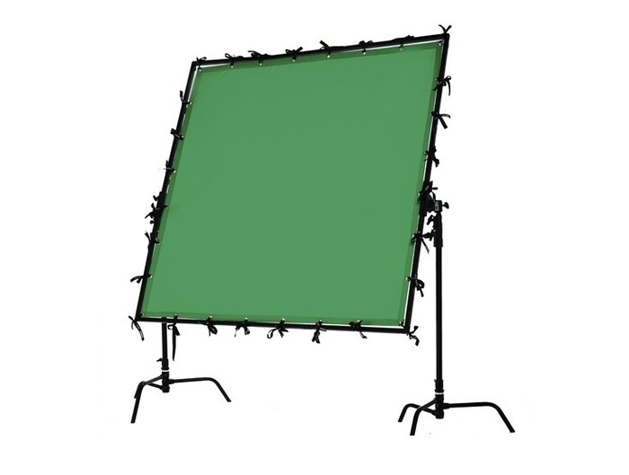 Rosco ChromaFly 12'X12' Chroma Key Screen With Grommets On All Sides, 12'x12'