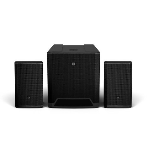 LD Systems DAVE 15 G4X 1000W RMS Compact 2.1 Active PA System With Bluetooth And Mixer