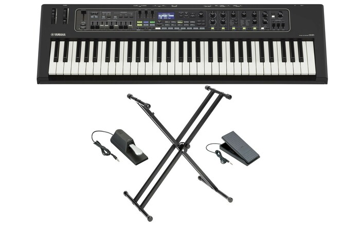 Yamaha CK61 Stage Bundle 61-Key Stage Keyboard With  Pro Stand, FC3A Sustain And FC7 Volume Pedal