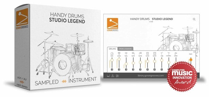 GoranGrooves Handy Drums- STUDIO LEGEND Sampled Drums Virtual Instrument [Virtual]
