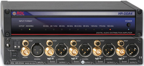 Radio Design Labs HR-DDA4 Digital/Analog Distributor, AES/EBU HRDDA4