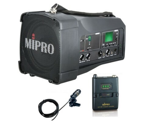 MIPRO MA-100SB/ACT58T 50-Watt PA System W/ ACT58T & MU53LX Lavalier Wireless