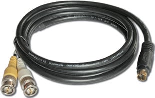 Kramer C-SM/2BF-6 4-Pin S-Video Male to 2-BNC Female Breakout Cable, 6 ft. C-SM/2BF-6
